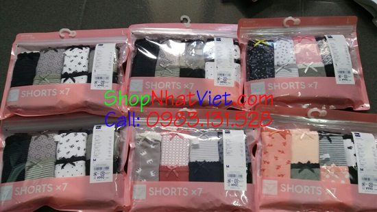 Set 7 quần lót Cotton GU Uniqlo Nhật CỰC CHẤT Tiền Nào, Nội Y Đấy - 1
